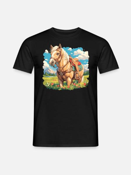 Pferde Pferd - Männer T-Shirt - Schwarz