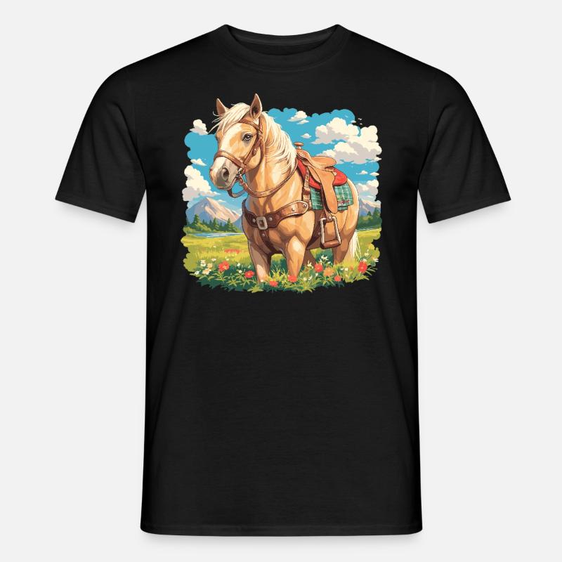 Chevaux Cheval - T-shirt homme - noir