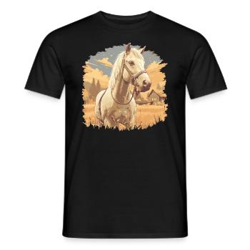 Pferde Pferd - Männer T-Shirt - Schwarz - Vorne - AI Model Male 178 light (178cm)
