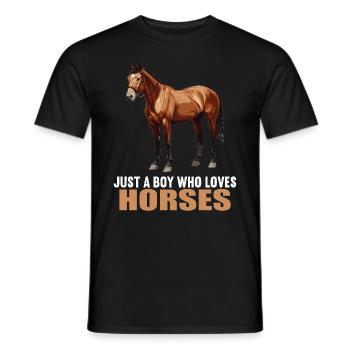 Pferde Pferd - Männer T-Shirt - Schwarz - Vorne - AI Model Male 178 light (178cm)