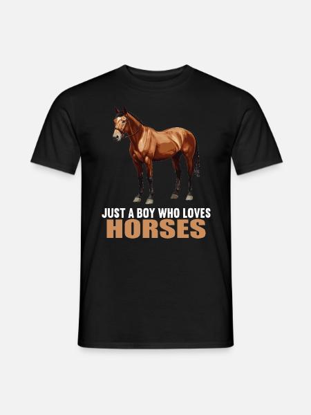 Pferde Pferd - Männer T-Shirt - Schwarz