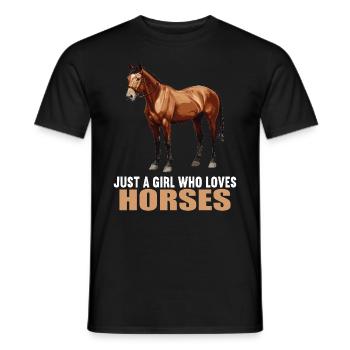Pferde Pferd - Männer T-Shirt - Schwarz - Vorne - AI Model Male 178 light (178cm)