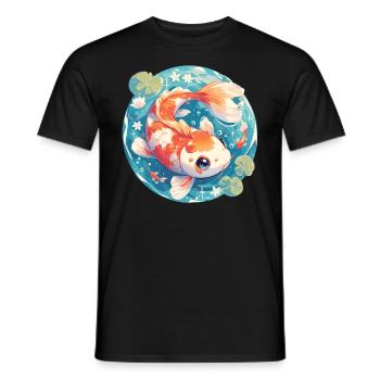 Koi Koi Carpe - T-shirt homme - noir - Devant - AI Model Male 178 light (178cm)