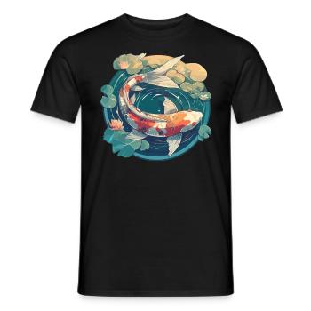 Koi Koi Carpe - T-shirt homme - noir - Devant - AI Model Male 178 light (178cm)