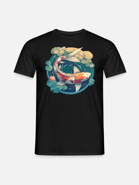 Kois Koi Karpfen - Männer T-Shirt - Schwarz