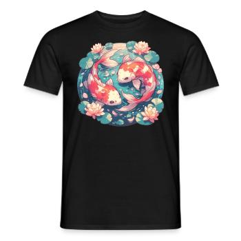 Koi Koi Carpe - T-shirt homme - noir - Devant - AI Model Male 178 light (178cm)