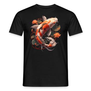 Koi Koi Carpe - T-shirt homme - noir - Devant - AI Model Male 178 light (178cm)