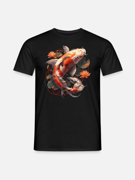 Kois Koi Karpfen - Männer T-Shirt - Schwarz