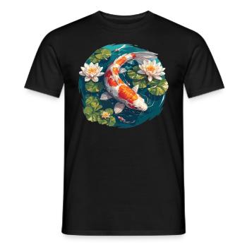 Koi Koi Carpe - T-shirt homme - noir - Devant - AI Model Male 178 light (178cm)