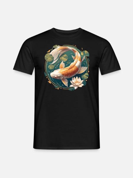 Kois Koi Karpfen - Männer T-Shirt - Schwarz