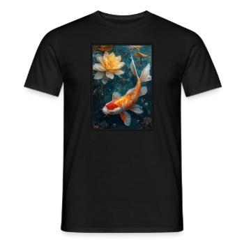 Koi Koi Carpe - T-shirt homme - noir - Devant - AI Model Male 178 light (178cm)