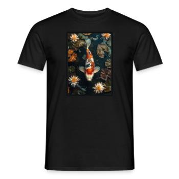 Koi Koi Carpe - T-shirt homme - noir - Devant - AI Model Male 178 light (178cm)