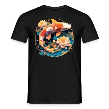 Koi Koi Carpe - T-shirt homme - noir - Devant - AI Model Male 178 light (178cm)