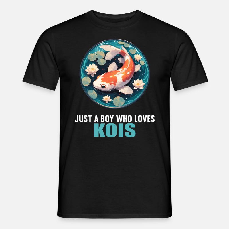 Kois Koi Karpfen - Männer T-Shirt - Schwarz