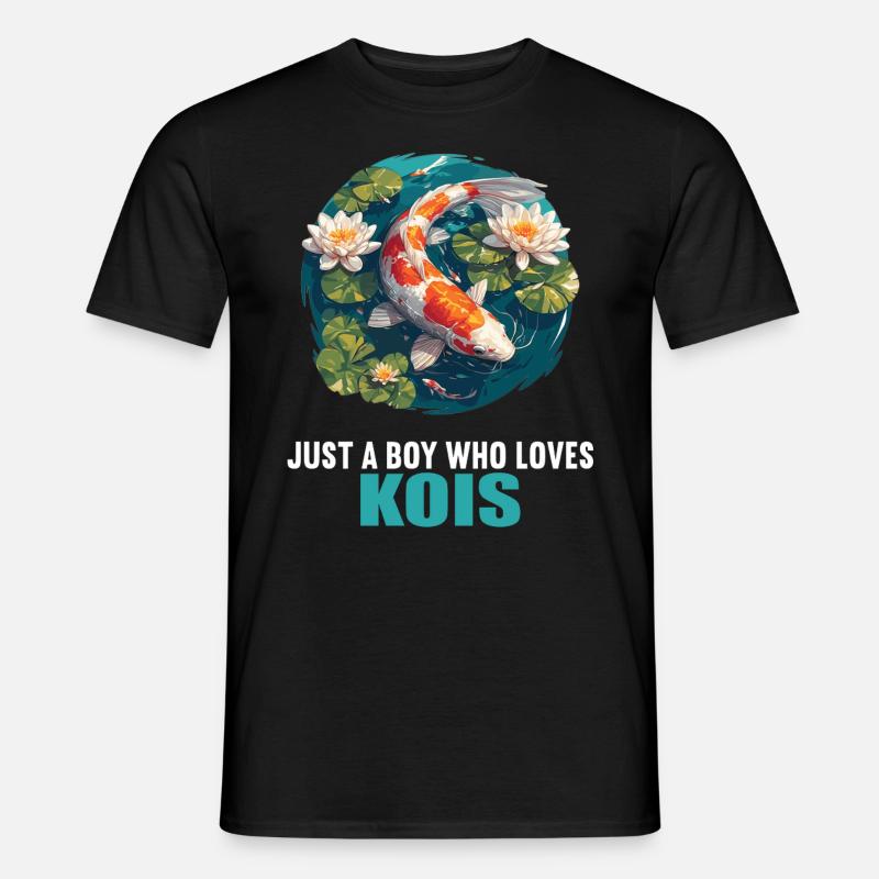 Kois Koi Karpfen - Männer T-Shirt - Schwarz
