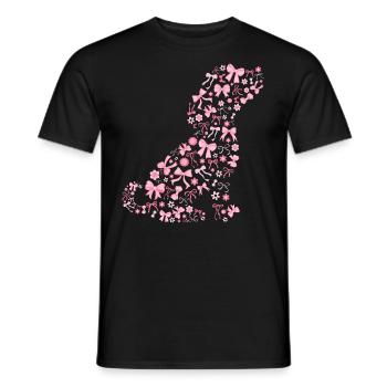 Cute Pink Dog Bow Cute Gift - Men's T-Shirt - black - Front - AI Model Male 178 light (178cm)