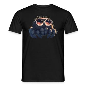 Araignée sauteuse Springspinnen Springspinne - T-shirt homme - noir - Devant - AI Model Male 178 light (178cm)