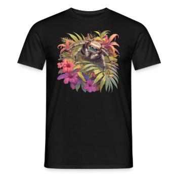 Araignée sauteuse Springspinnen Springspinne - T-shirt homme - noir - Devant - AI Model Male 178 light (178cm)