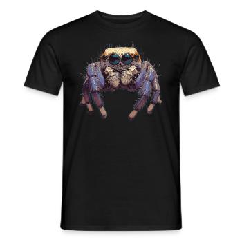 Jumping Spider Springspinnen Springspinne - Männer T-Shirt - Schwarz - Vorne - AI Model Male 178 light (178cm)