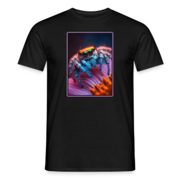 Jumping Spider Springspinnen Springspinne - Männer T-Shirt - Schwarz - Vorne - AI Model Male 178 light (178cm)
