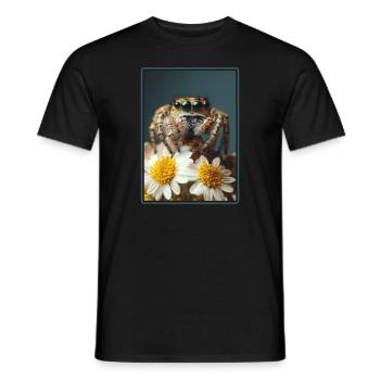 Jumping Spider Springspinnen Springspinne - Männer T-Shirt - Schwarz - Vorne - AI Model Male 178 light (178cm)