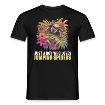 Jumping Spider Springspinnen Springspinne - Männer T-Shirt - Schwarz - Vorne - AI Model Male 178 light (178cm)