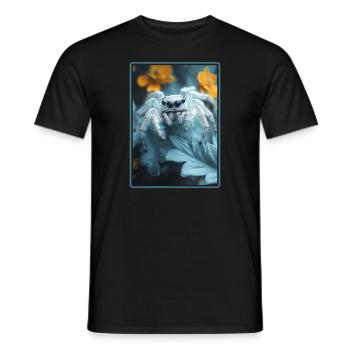 Araignée sauteuse Springspinnen Springspinne - T-shirt homme - noir - Devant - AI Model Male 178 light (178cm)