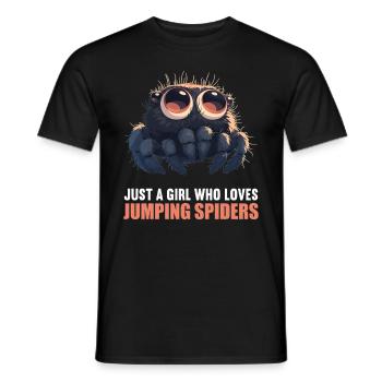 Jumping Spider Springspinnen Springspinne - Männer T-Shirt - Schwarz - Vorne - AI Model Male 178 light (178cm)