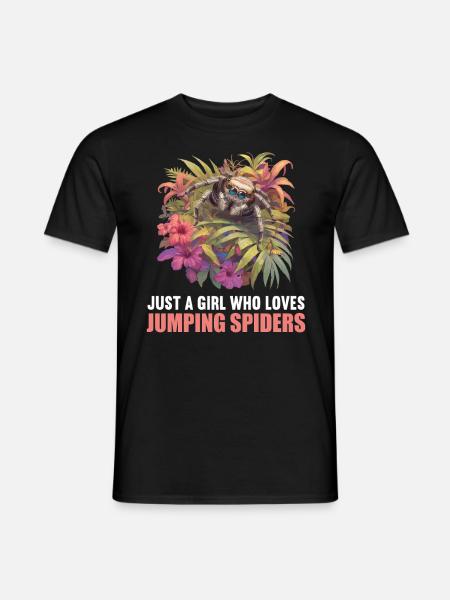 Jumping Spider Springspinnen Springspinne - Männer T-Shirt - Schwarz