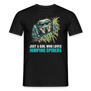 Jumping Spider Springspinnen Springspinne - Männer T-Shirt - Schwarz - Vorne - AI Model Male 178 light (178cm)