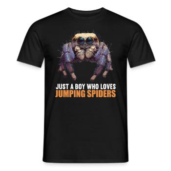 Jumping Spider Springspinnen Springspinne - Männer T-Shirt - Schwarz - Vorne - AI Model Male 178 light (178cm)