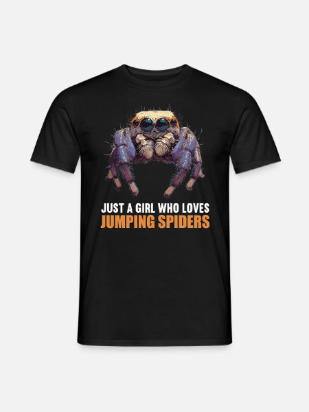 Jumping Spider Springspinnen Springspinne - Männer T-Shirt - Schwarz