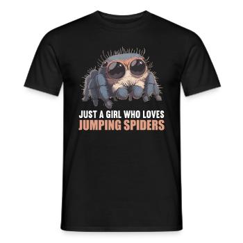 Jumping Spider Springspinnen Springspinne - Männer T-Shirt - Schwarz - Vorne - AI Model Male 178 light (178cm)