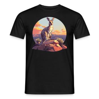 Kangourous Kangourou - T-shirt homme - noir - Devant - AI Model Male 178 light (178cm)