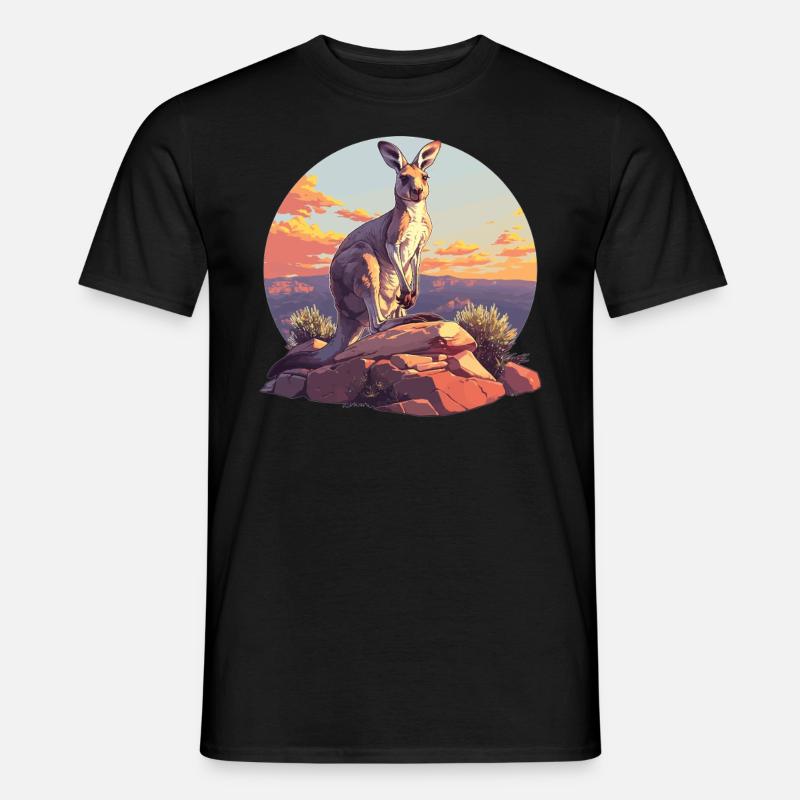 Kangaroos Kangaroo - Men's T-shirt - black