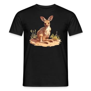 Kangourous Kangourou - T-shirt homme - noir - Devant - AI Model Male 178 light (178cm)