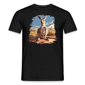 Kangourous Kangourou - T-shirt homme - noir - Devant - AI Model Male 178 light (178cm)