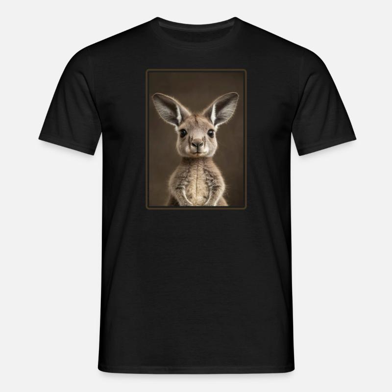 Kängurus Känguru - Männer T-Shirt - Schwarz