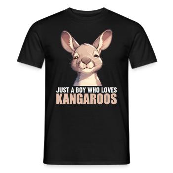 Kangourous Kangourou - T-shirt homme - noir - Devant - AI Model Male 178 light (178cm)