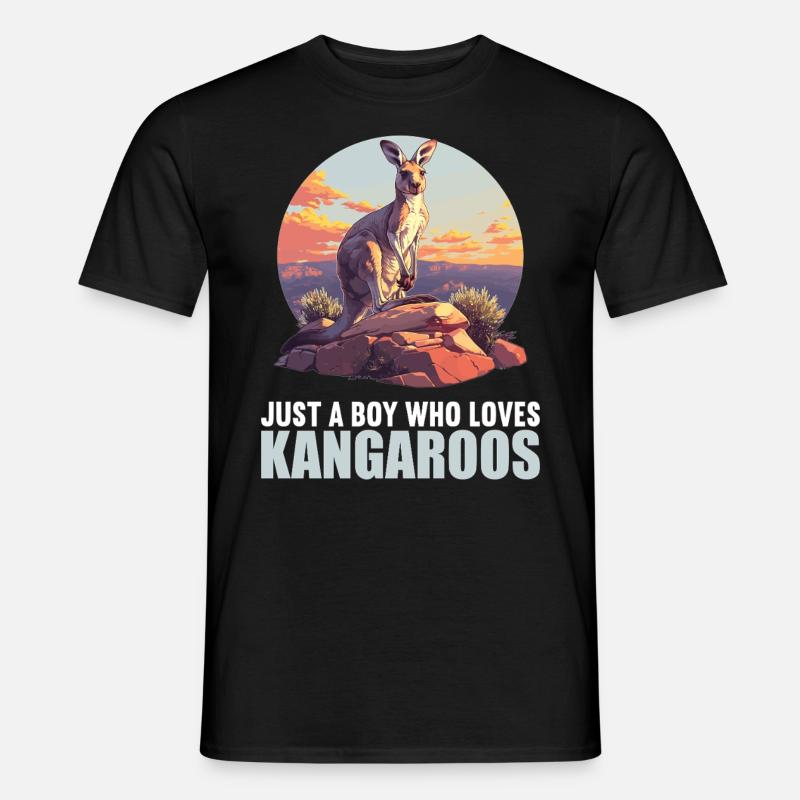 Kängurus Känguru - Männer T-Shirt - Schwarz