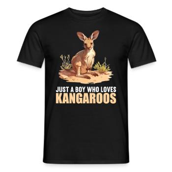 Kangourous Kangourou - T-shirt homme - noir - Devant - AI Model Male 178 light (178cm)