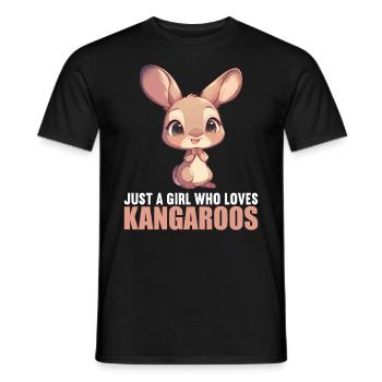 Kangourous Kangourou - T-shirt homme - noir - Devant - AI Model Male 178 light (178cm)