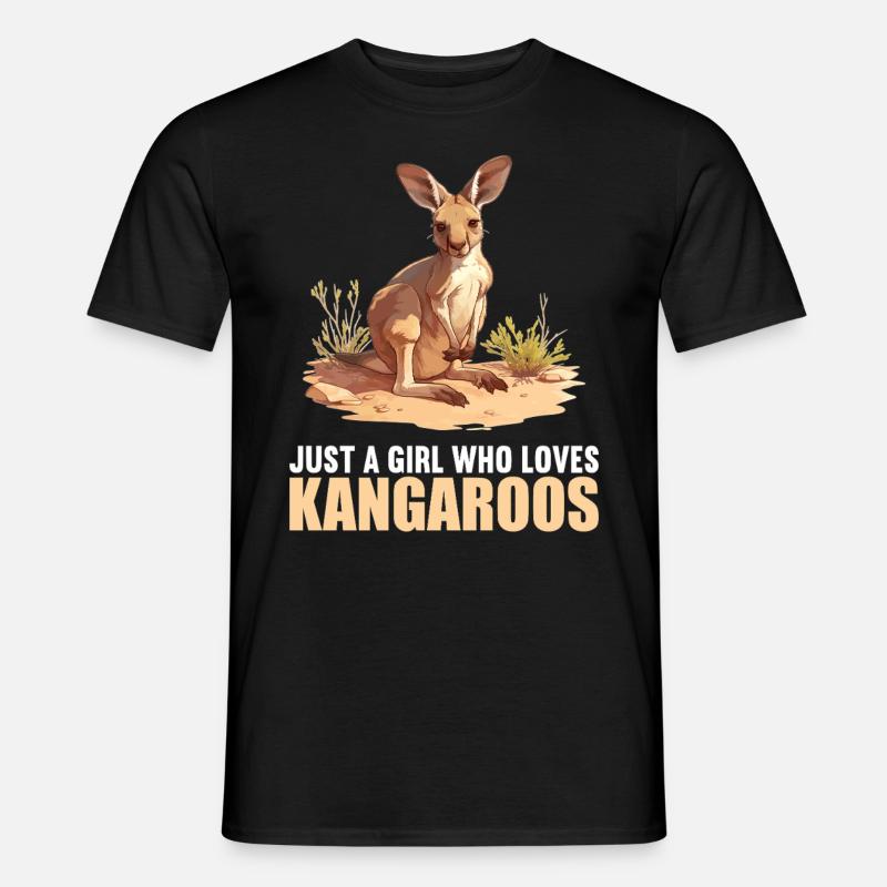 Kängurus Känguru - Männer T-Shirt - Schwarz