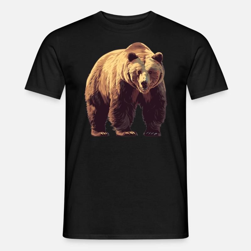 Kodiakbären Kodiakbär - Männer T-Shirt - Schwarz