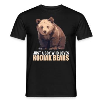 Ours Kodiak Ours Kodiak - T-shirt homme - noir - Devant - AI Model Male 178 light (178cm)