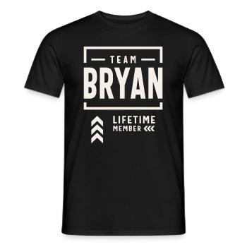 Team Bryan Lebenslanges Mitglied Lustiger Name Bryan - Männer T-Shirt - Schwarz - Vorne - AI Model Male 178 light (178cm)