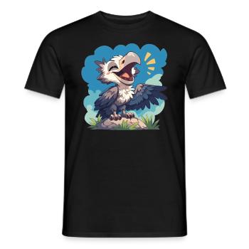 Vulture Geier - Männer T-Shirt - Schwarz - Vorne - AI Model Male 178 light (178cm)
