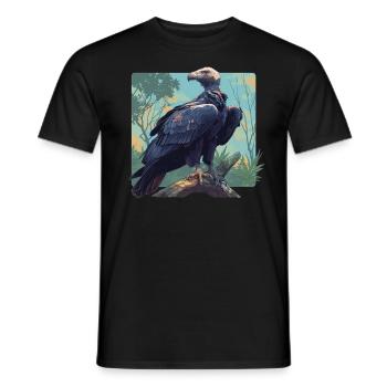 Vulture Geier - Männer T-Shirt - Schwarz - Vorne - AI Model Male 178 light (178cm)