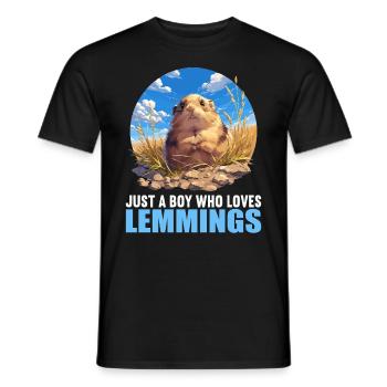 Lemmings Lemming - Men's T-Shirt - black - Front - AI Model Male 178 light (178cm)