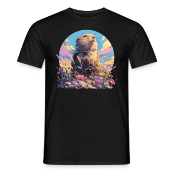 Lemmings Lemming - Men's T-Shirt - black - Front - AI Model Male 178 light (178cm)